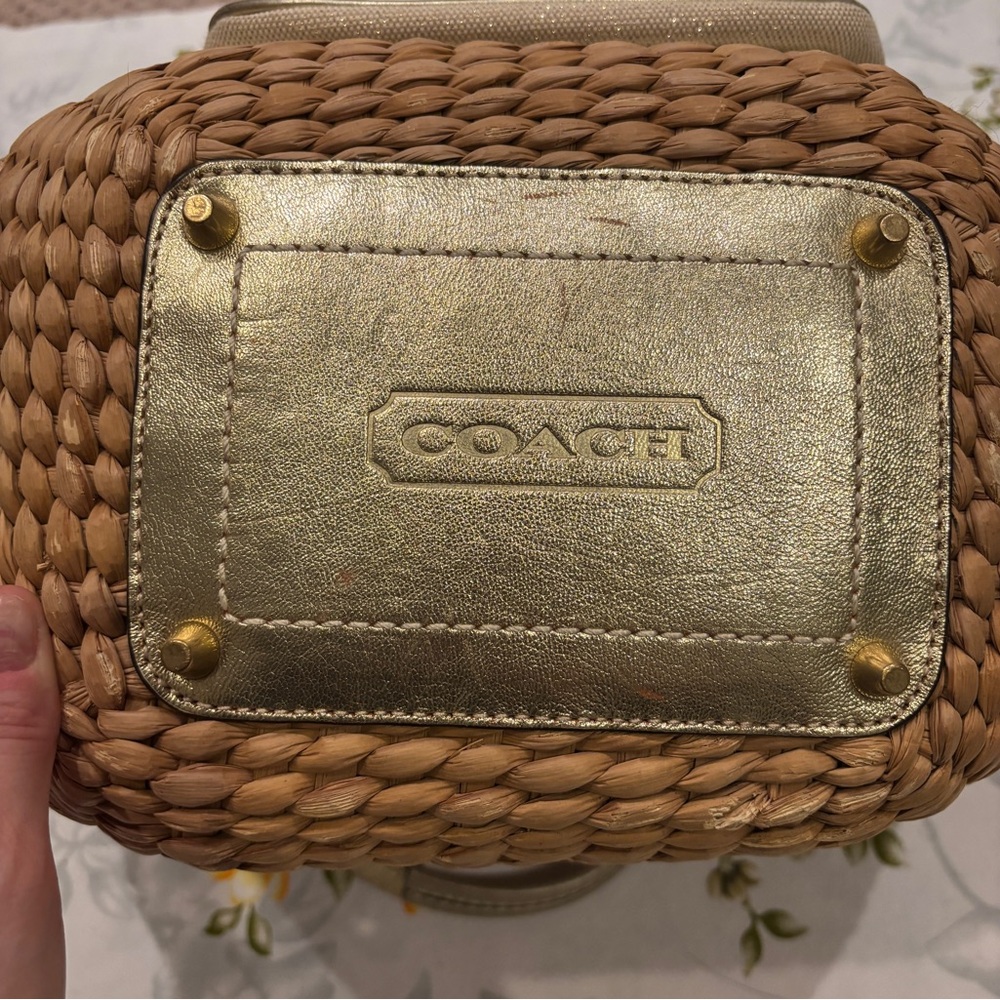 Coach Basket Weave Multicolored Purse - Picture 4 of 9